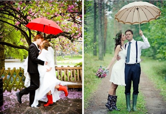 Sombrillas y paraguas para novias