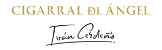 Logo Cigarral del Ángel y firma Iván Cerdeño